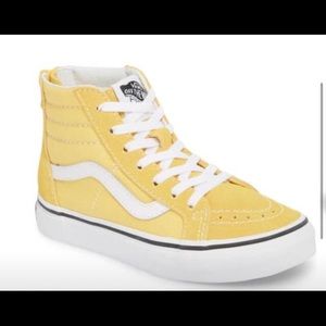 Yellow hi-top sk-8 vans Worn once